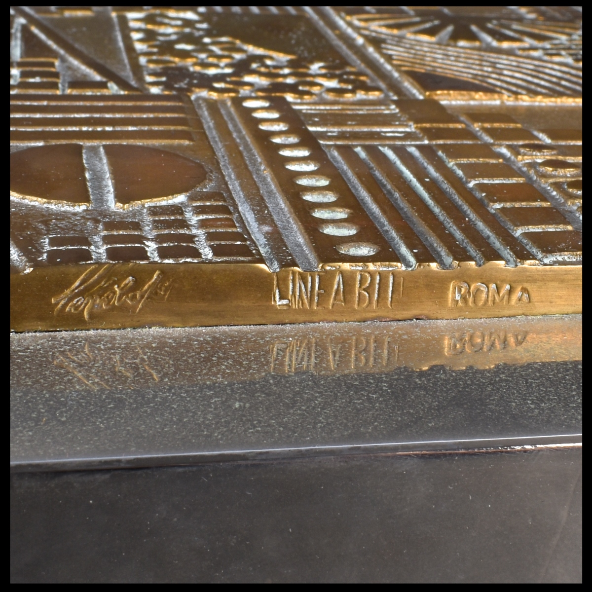 Mid 20th Century Italian Bronze and Chrome Box