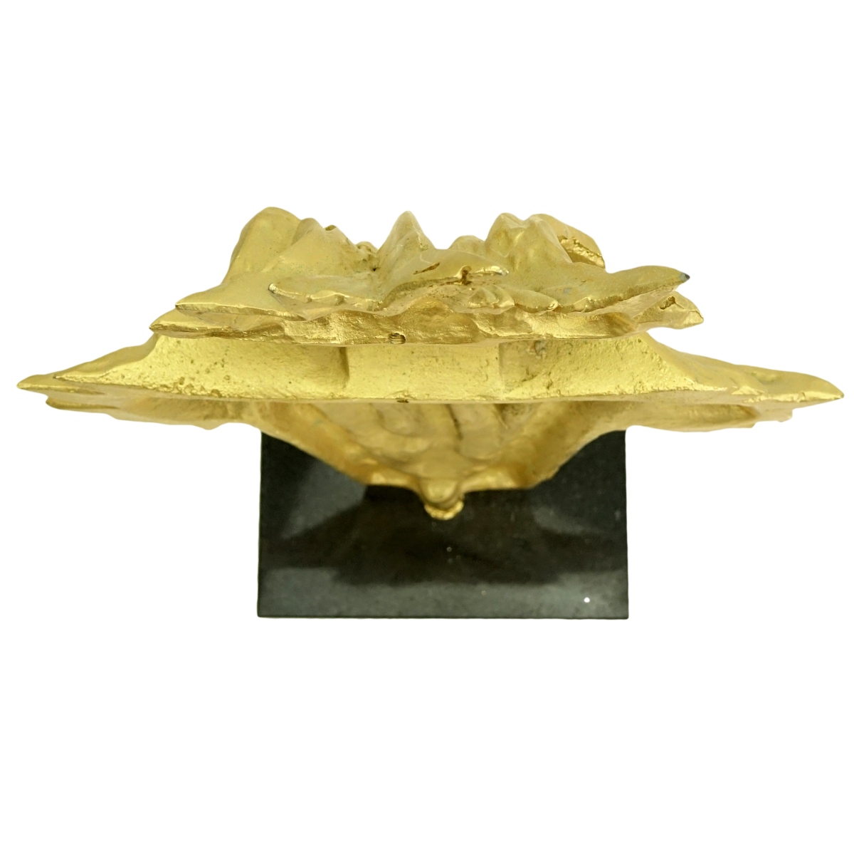 Modern Gilt Metal Abstract Flame Sculpture