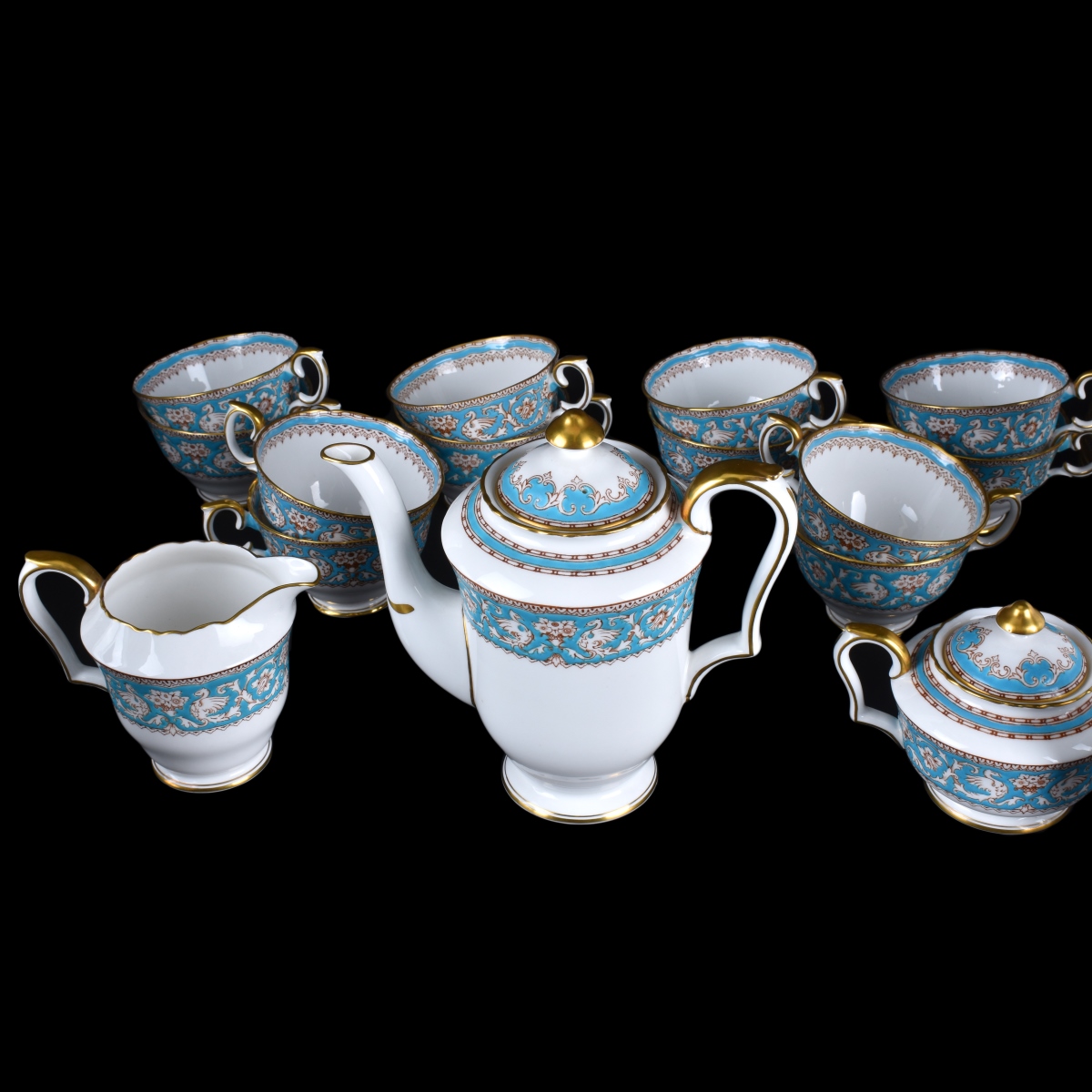 Crown Staffordshire "Ellesmere" Dinner Service