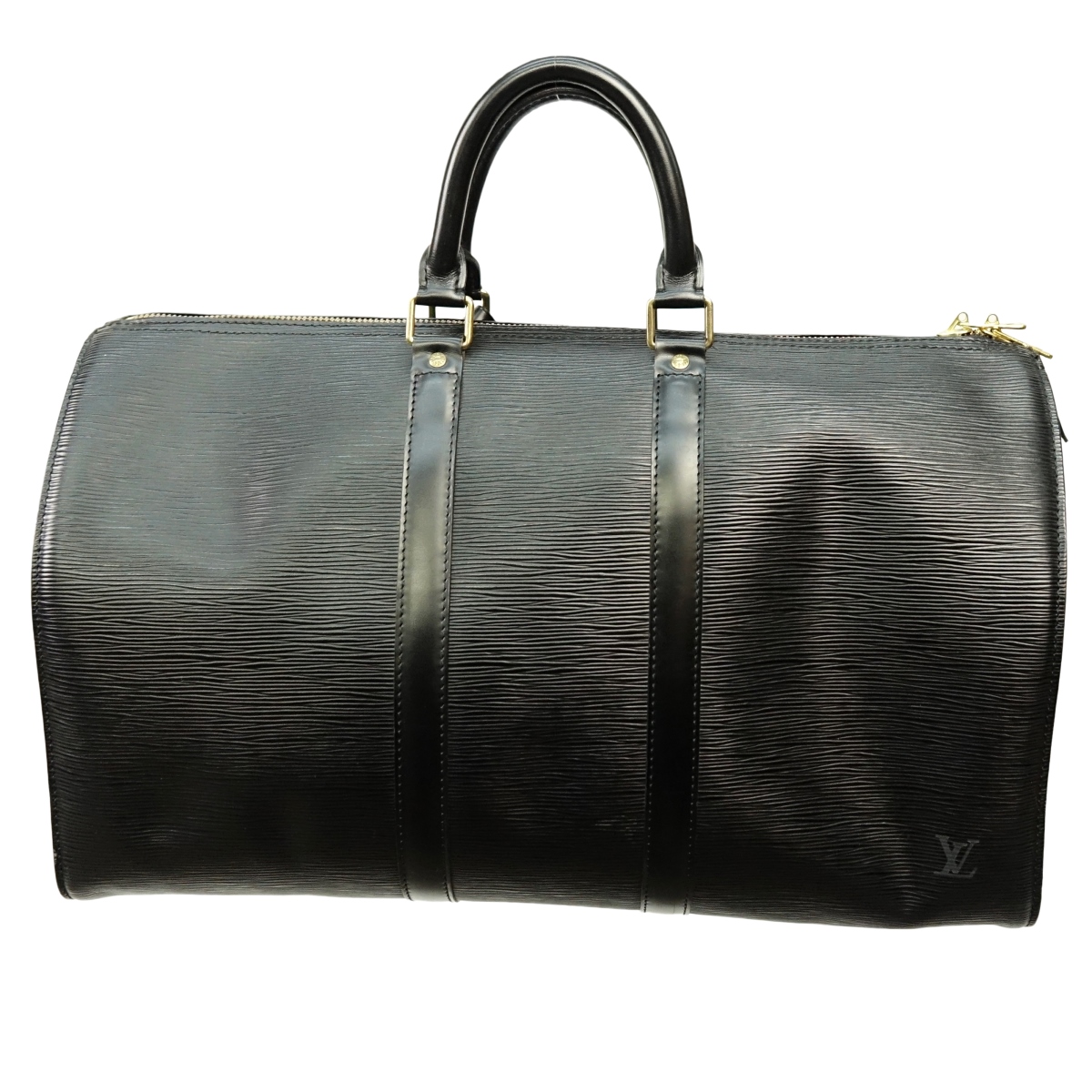 Louis Vuitton Black Epi Leather Keepall 50