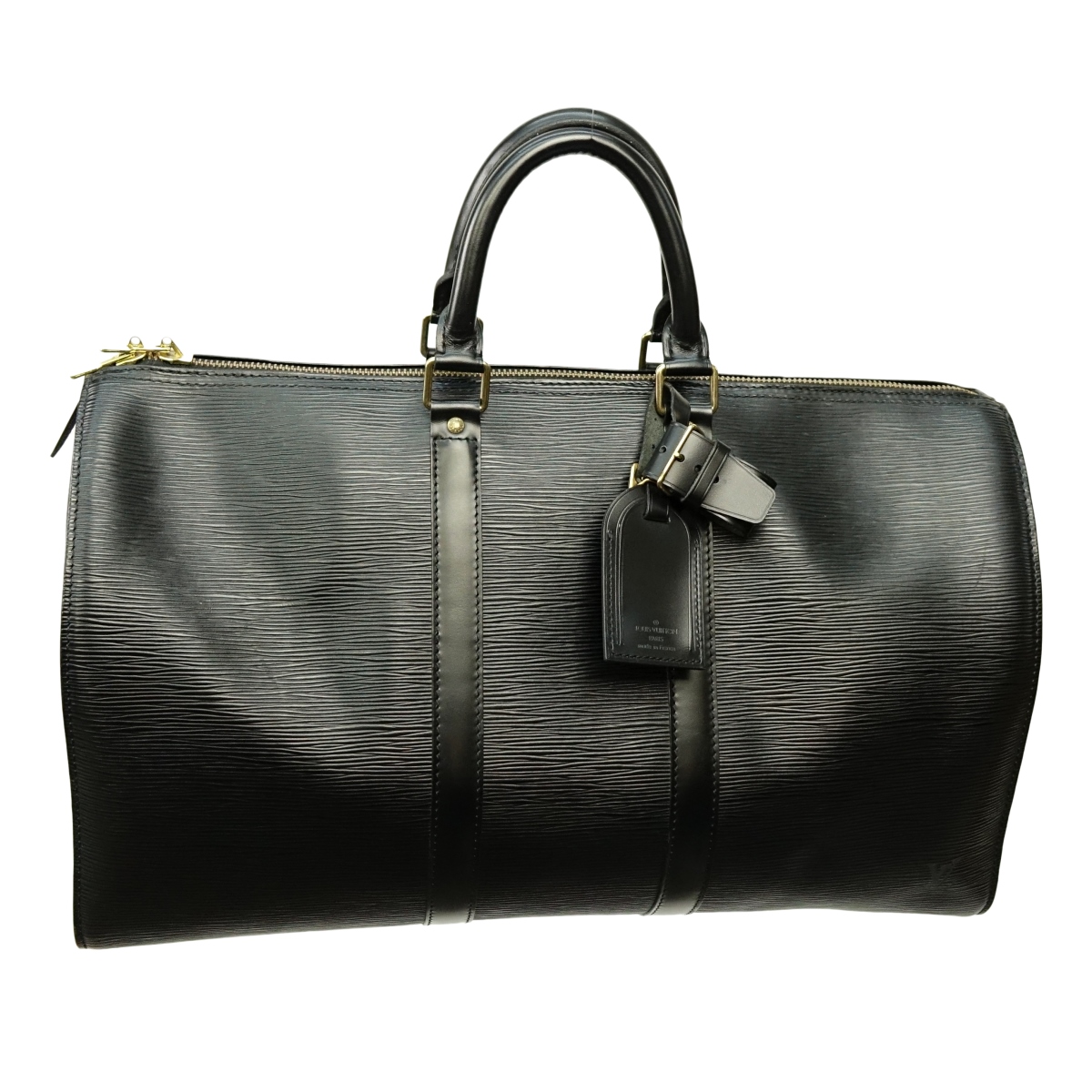 Louis Vuitton Black Epi Leather Keepall 50