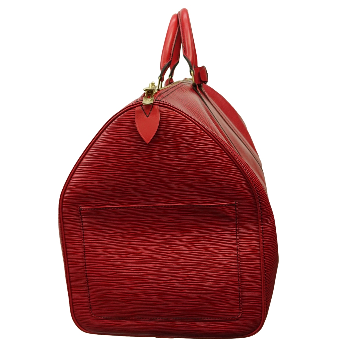 Louis Vuitton Red Epi Keepall 55 Black Stitching | Kodner Auctions