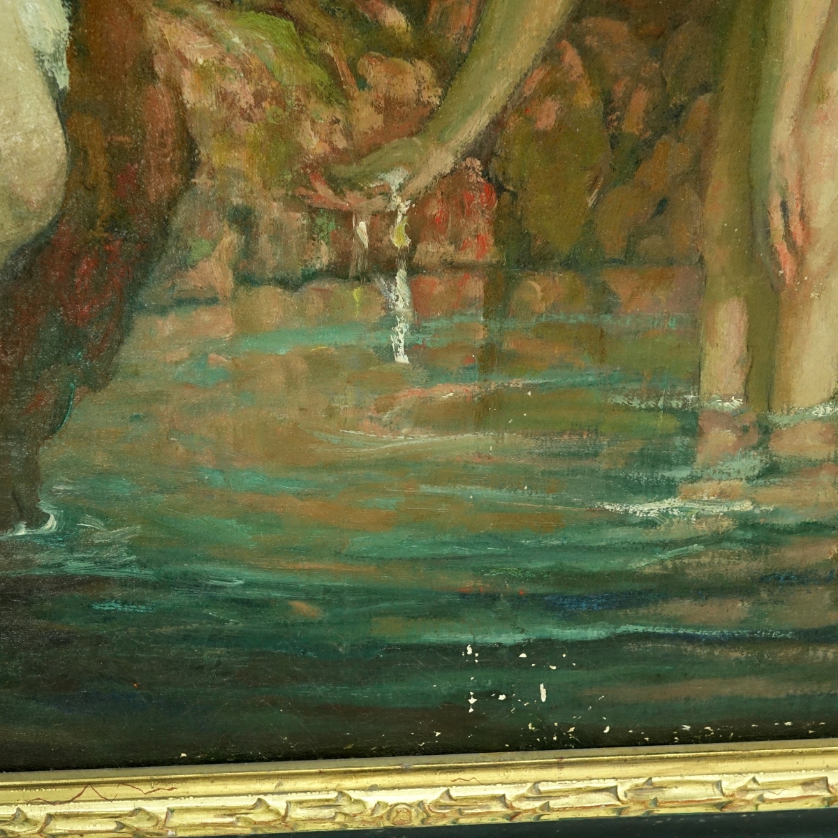 French Pre Raphaelite style O/C, Nudes in Grotto