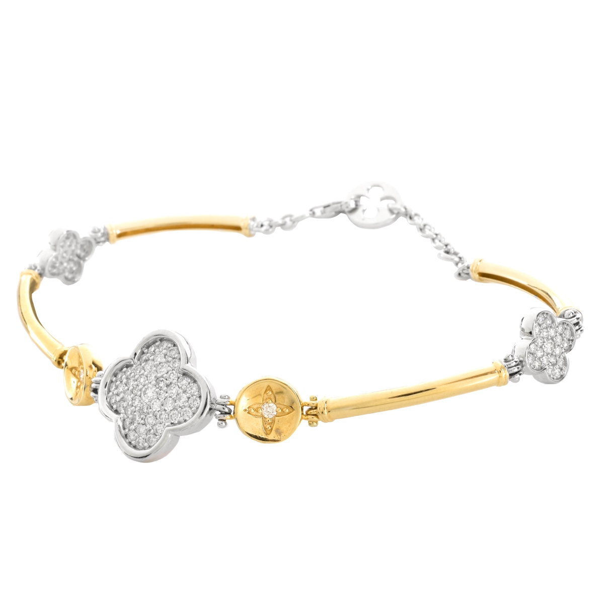 Van Cleef Alhambra style Diamond Bracelet