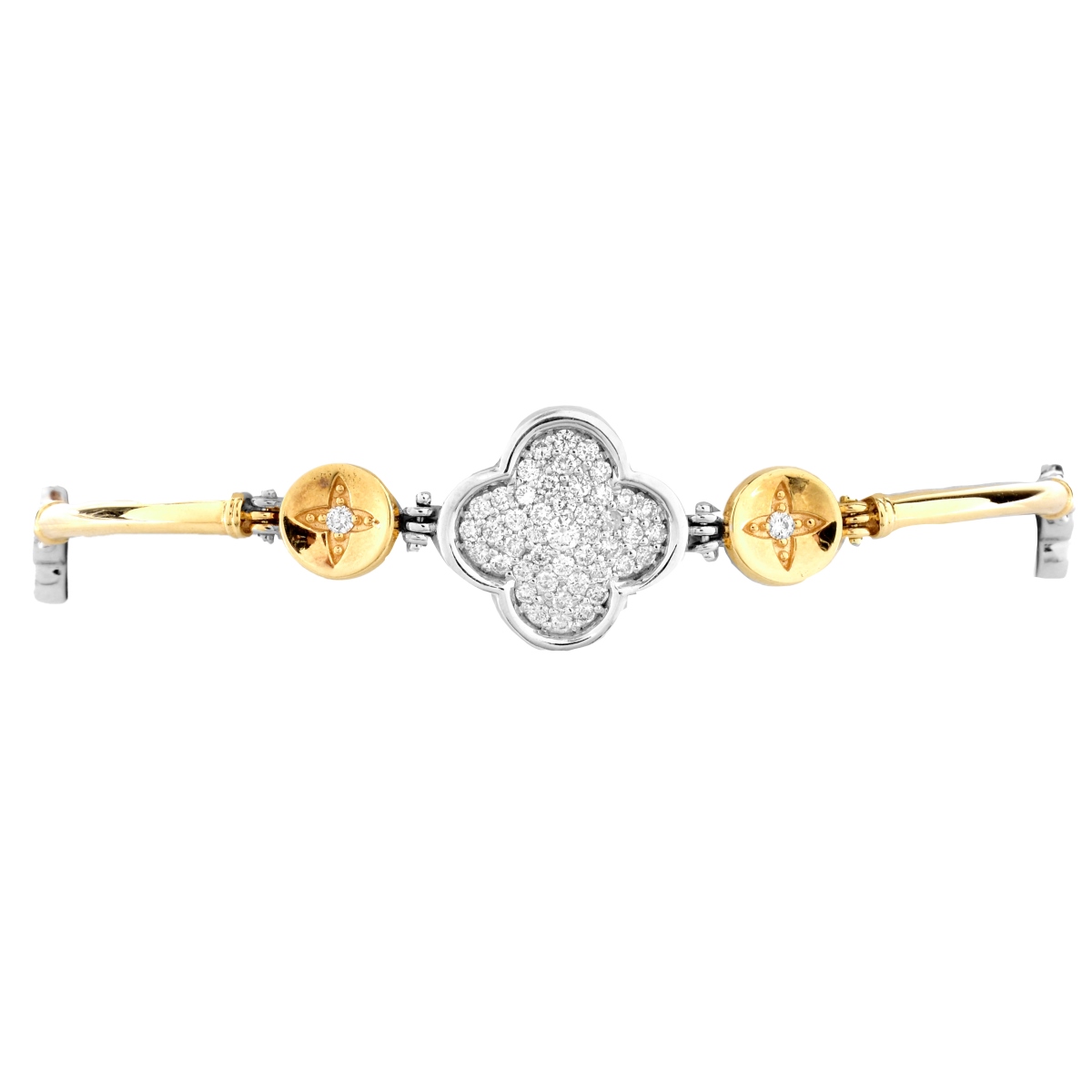 Van Cleef Alhambra style Diamond Bracelet