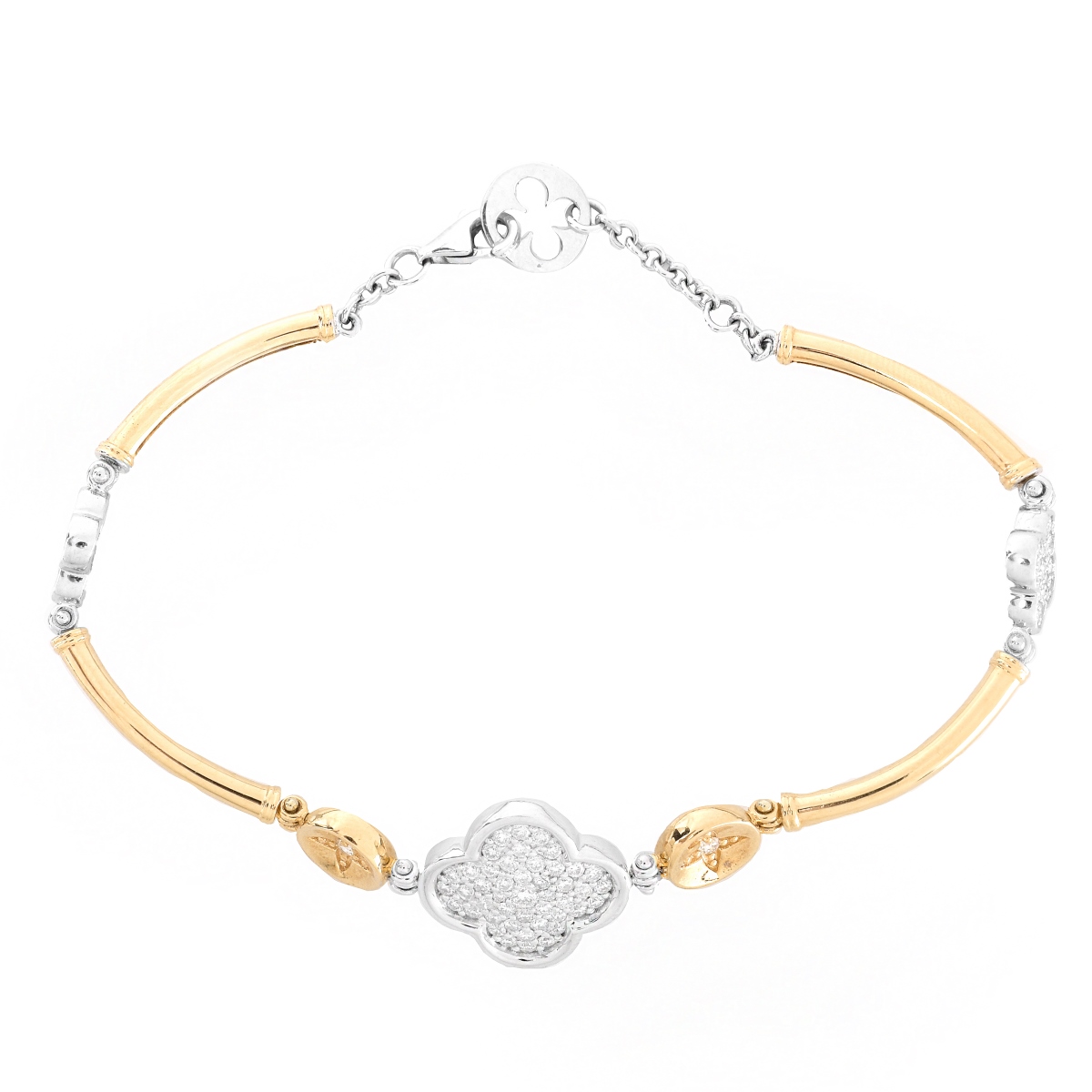 Van Cleef Alhambra style Diamond Bracelet