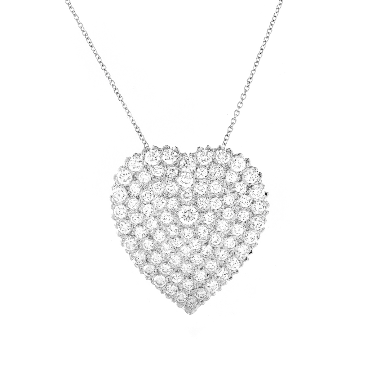 3.50ct Diamond Heart Pendant Necklace