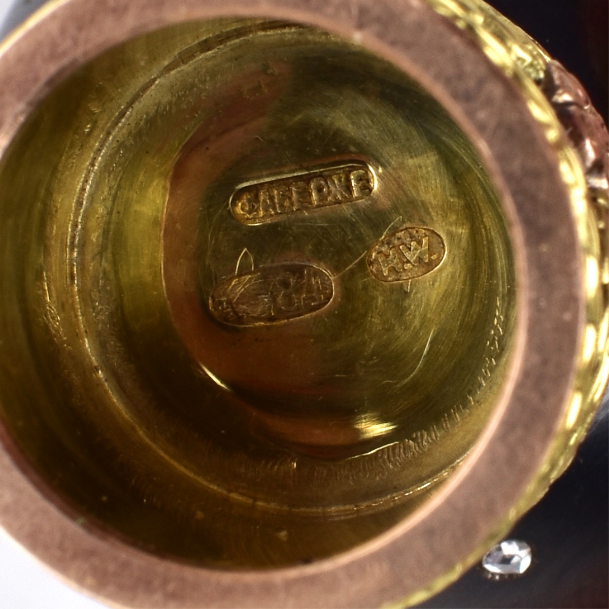 Faberge Gold, Diamond, Enamel Parasol Handle