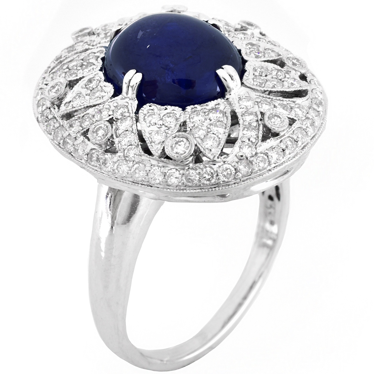 Sapphire, Diamond and 18K Gold Ring