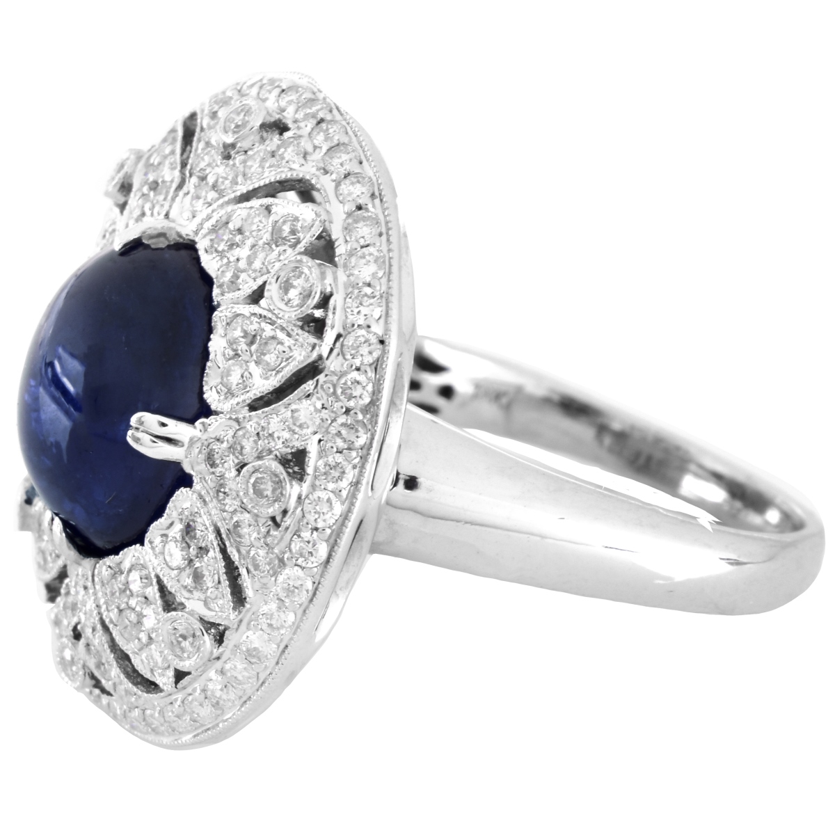 Sapphire, Diamond and 18K Gold Ring