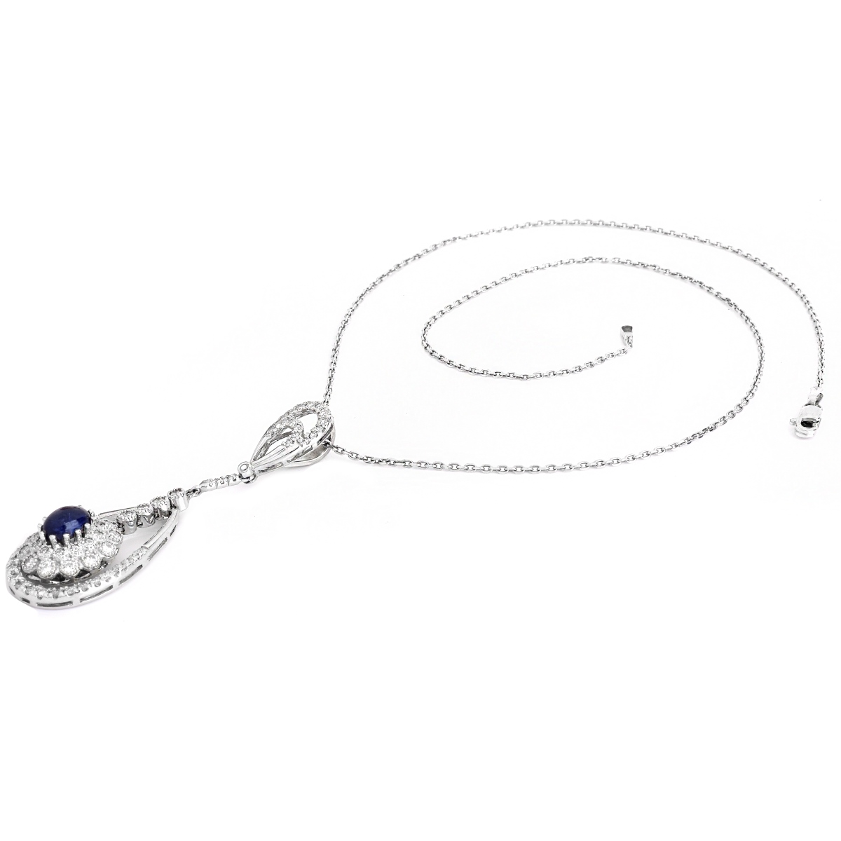 Sapphire, Diamond and 18K Gold Necklace