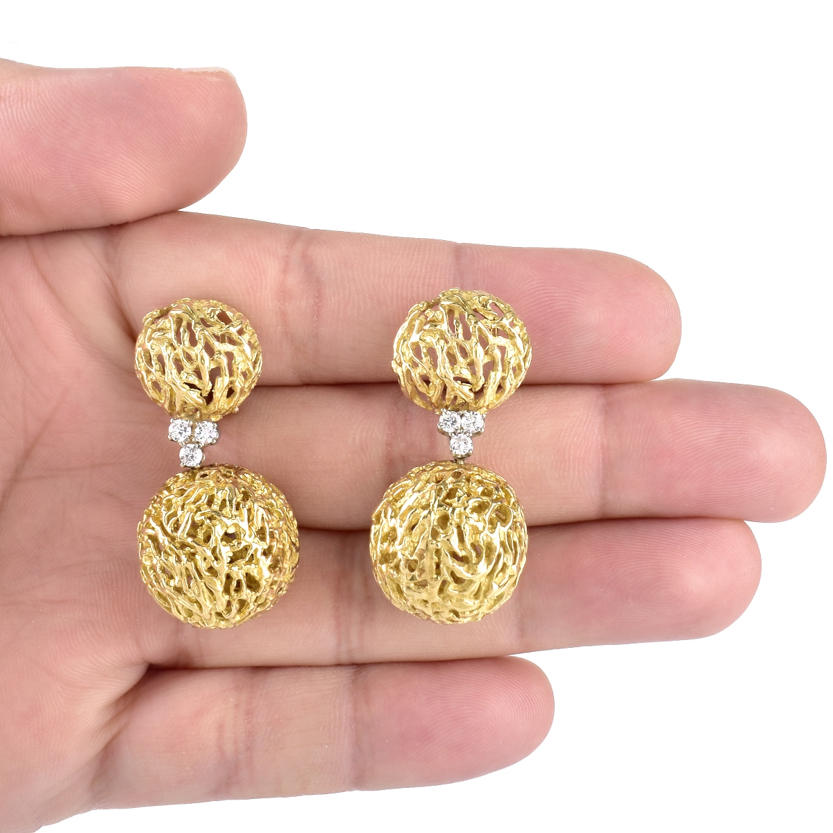 Diamond and 14K Earrings