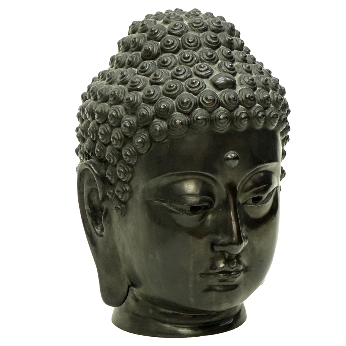 Bronze Sculpture Modeled After the Head of Buddha