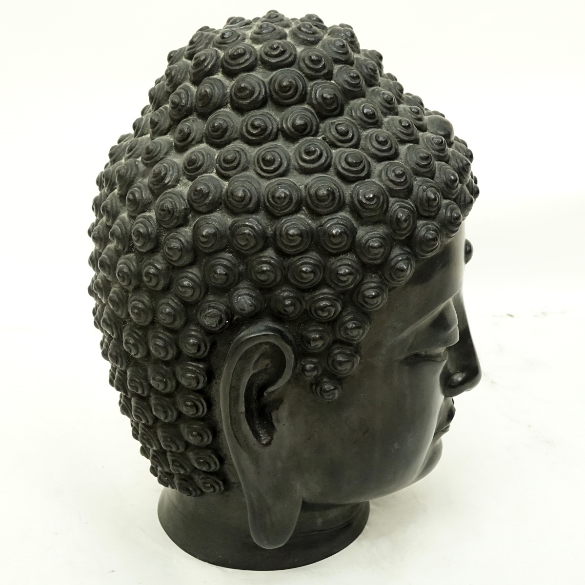 Bronze Sculpture Modeled After the Head of Buddha