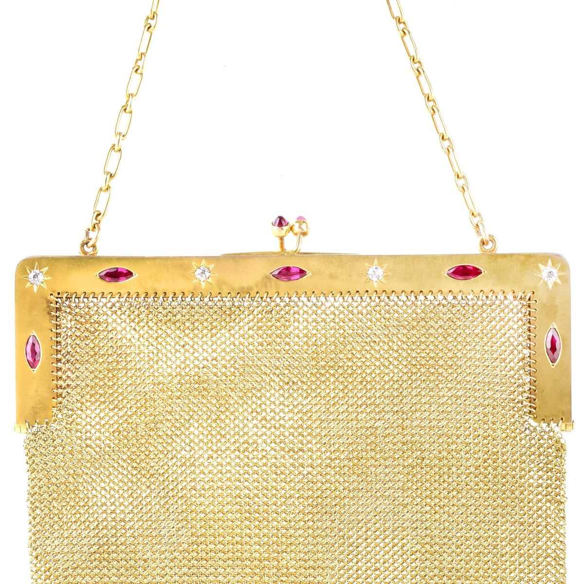 Vintage14K Gold Mesh Evening Purse