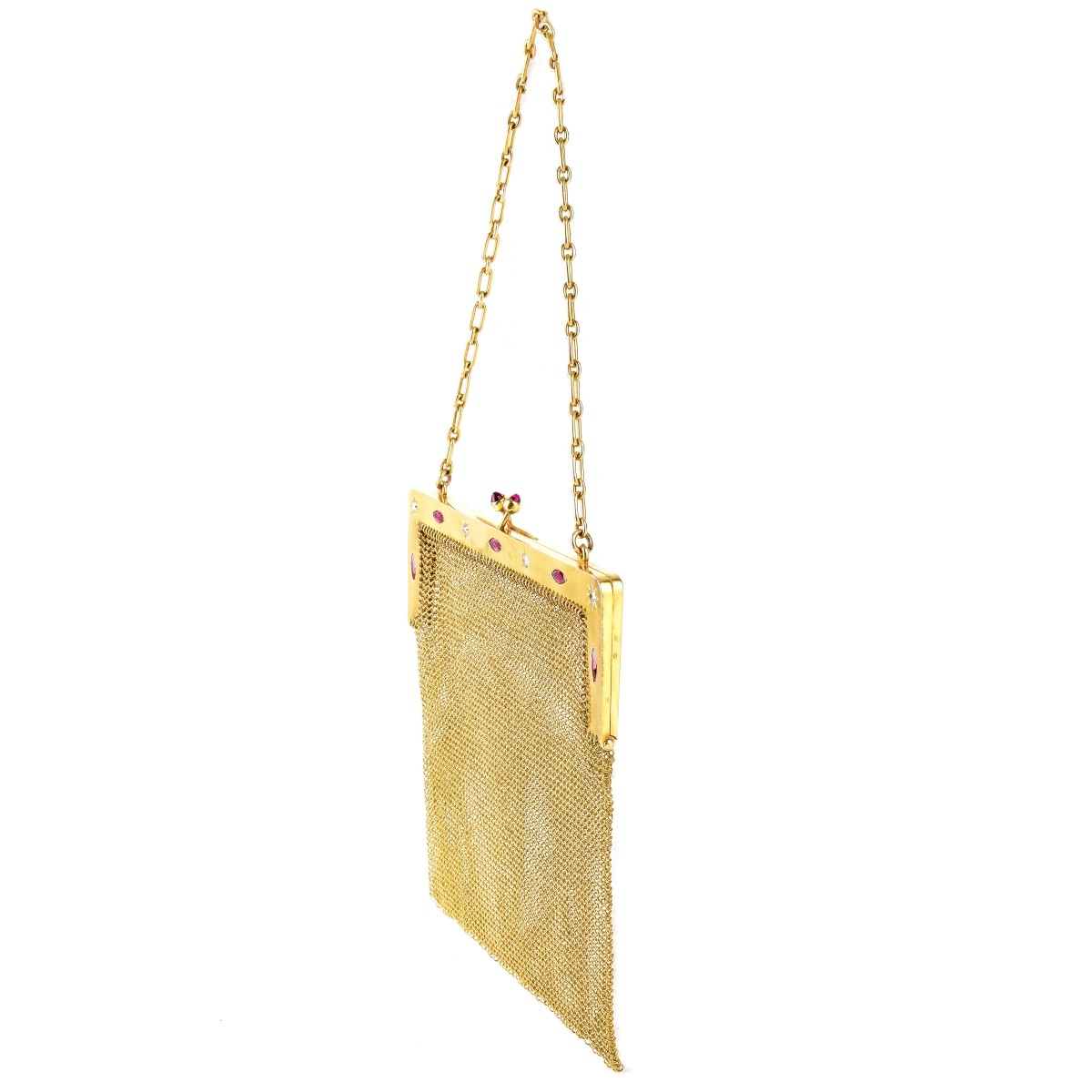 Vintage14K Gold Mesh Evening Purse