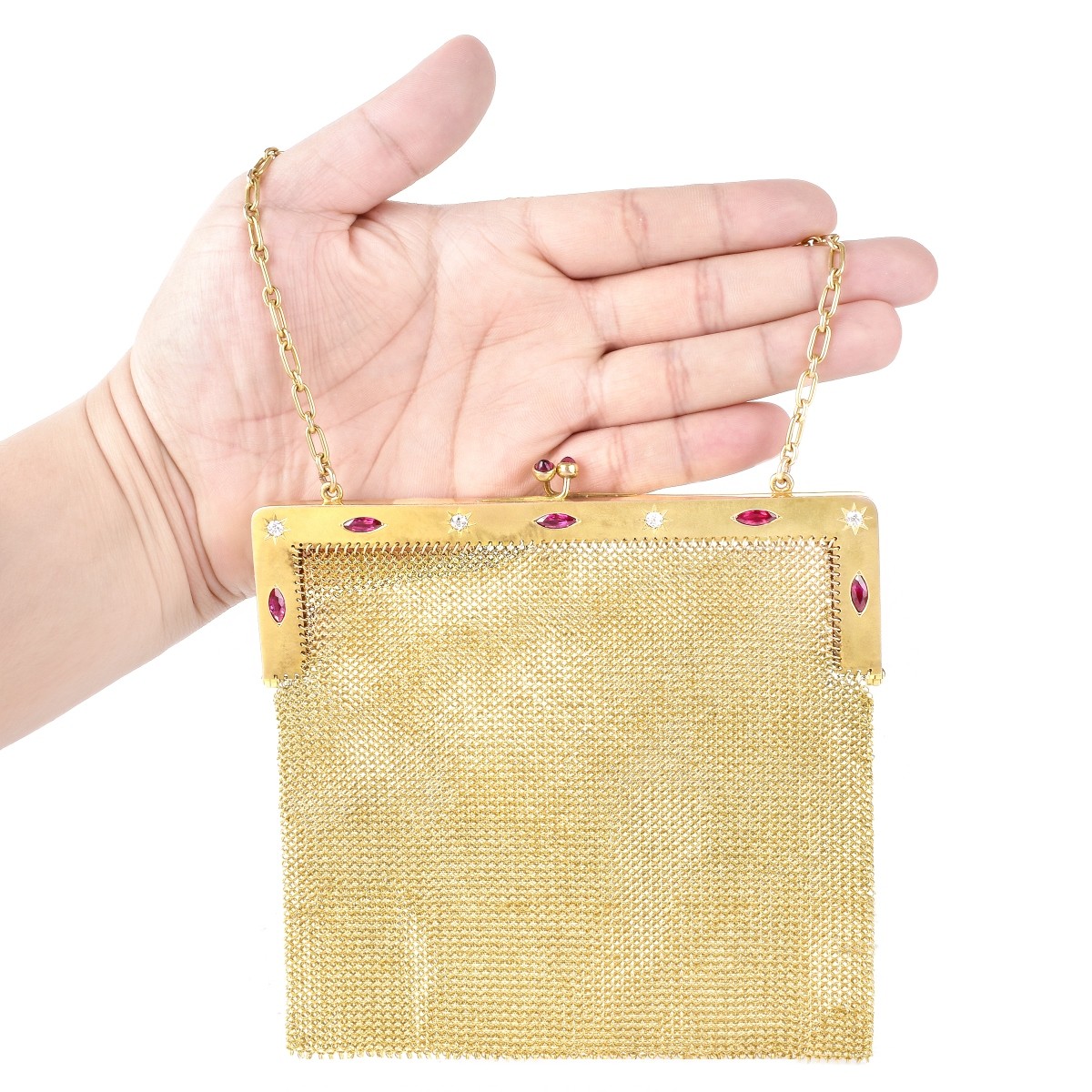 Vintage14K Gold Mesh Evening Purse