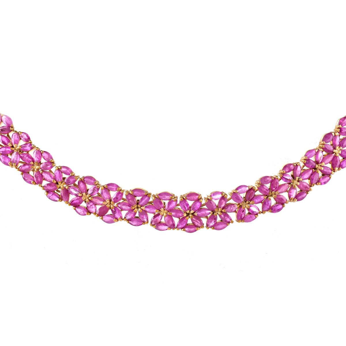 Vintage Ruby and 14K Gold Choker Necklace