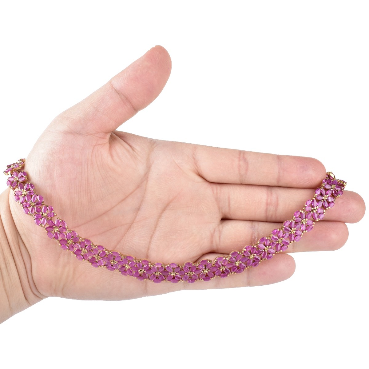 Vintage Ruby and 14K Gold Choker Necklace