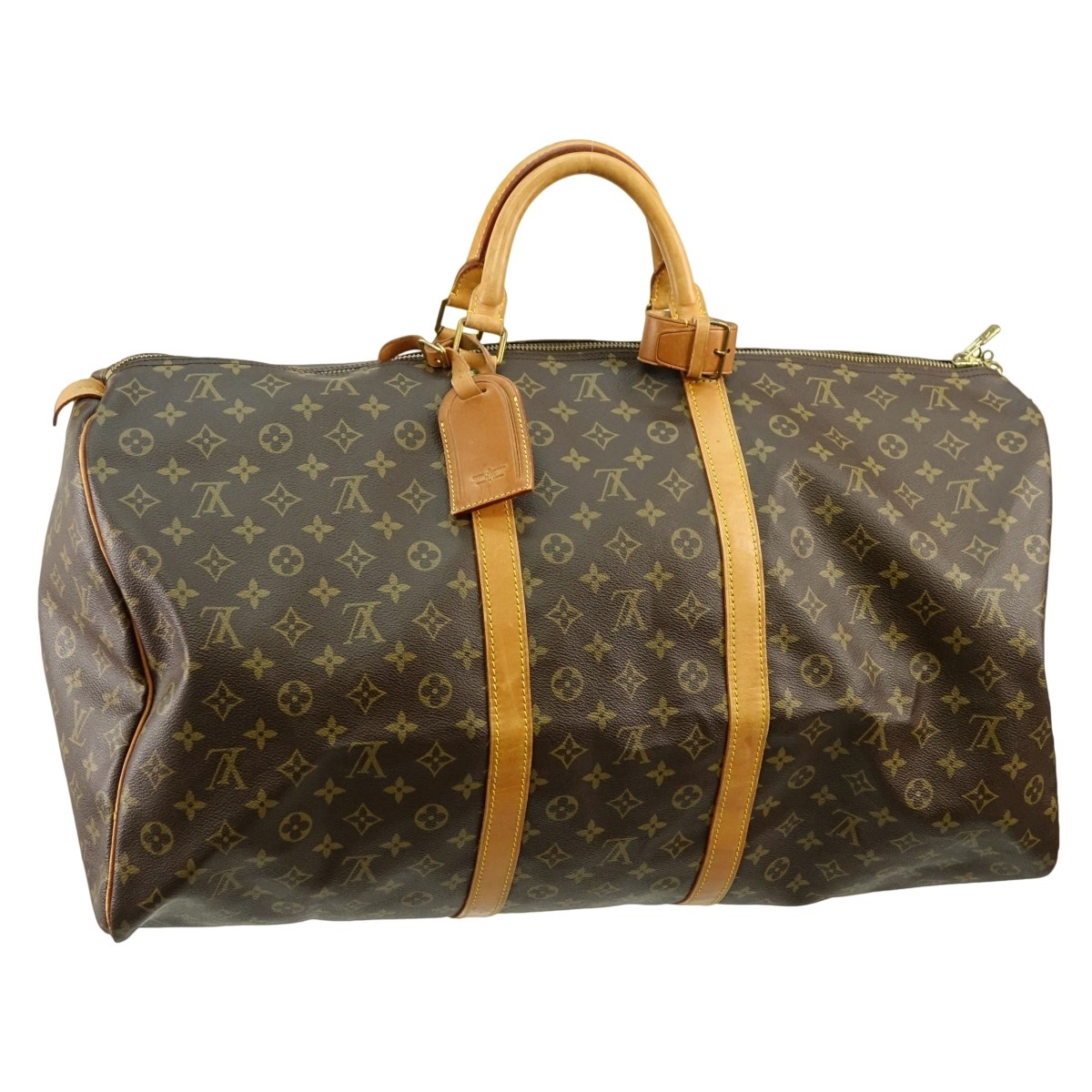 Louis Vuitton Brown Canvas Monogram Keepall 60 Bag