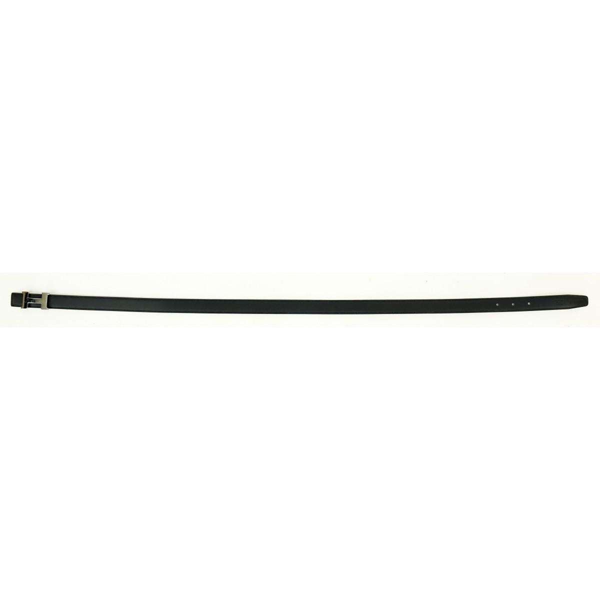 Hermes Black/White Togo Leather H Belt 80
