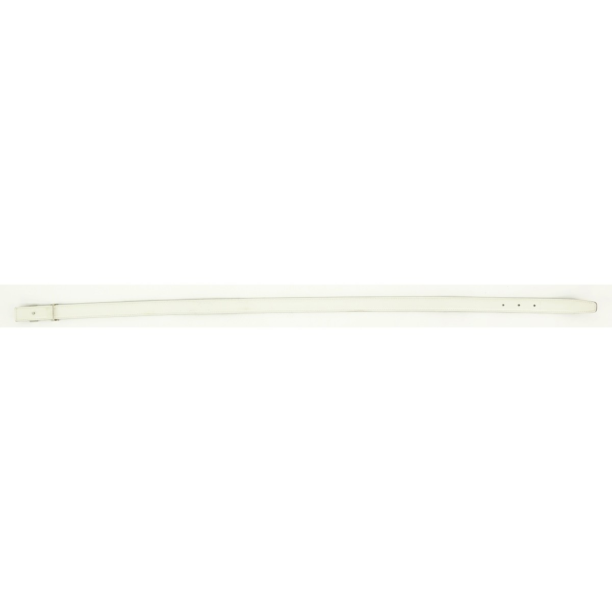 Hermes Black/White Togo Leather H Belt 80