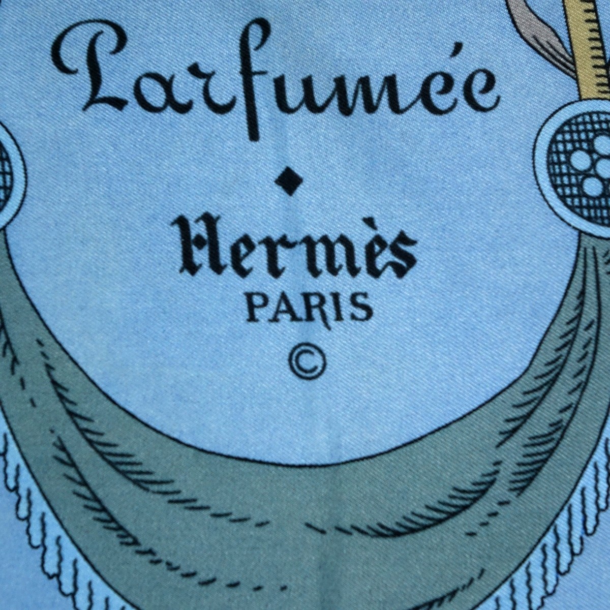 Hermes "Huile Rafraichissante" Twill Silk Scarf