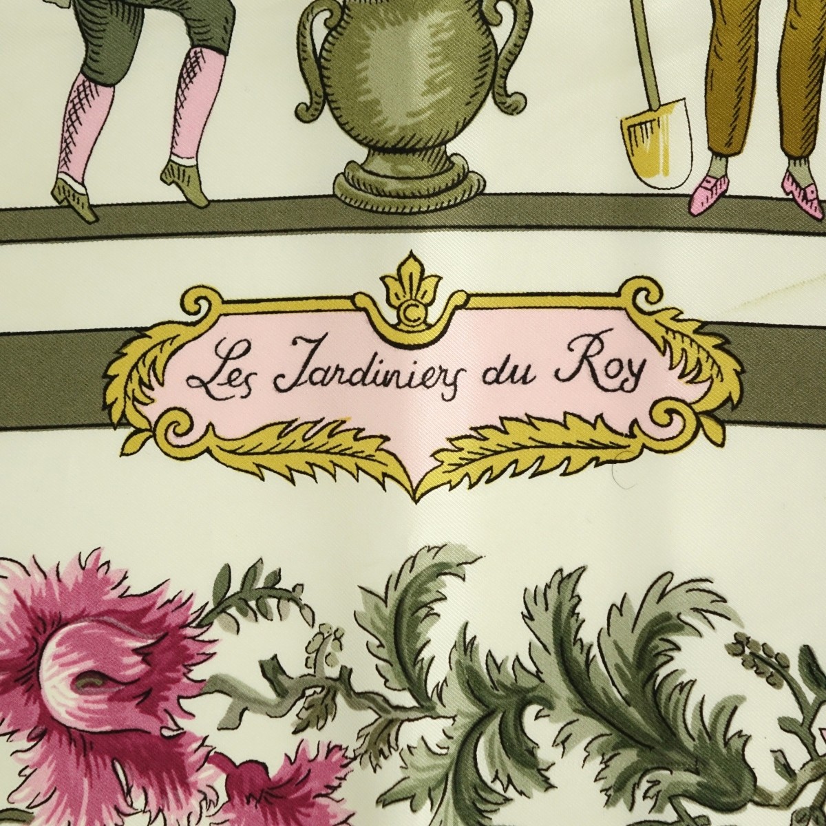Hermes Les Jardiniers Du Roy Twill Silk Scarf