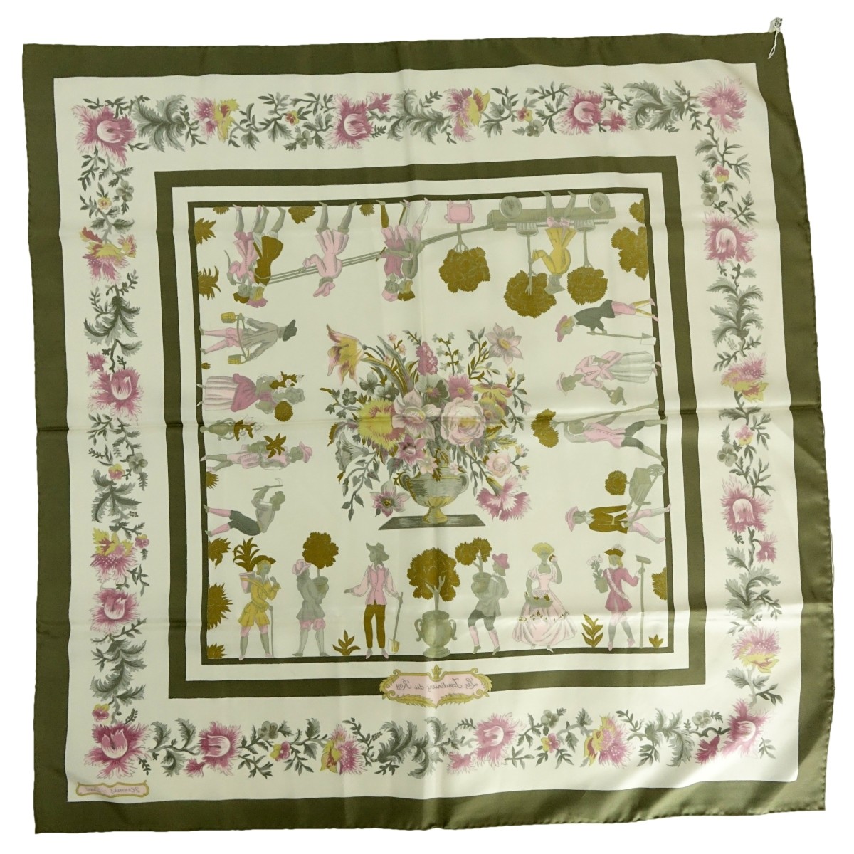 Hermes Les Jardiniers Du Roy Twill Silk Scarf