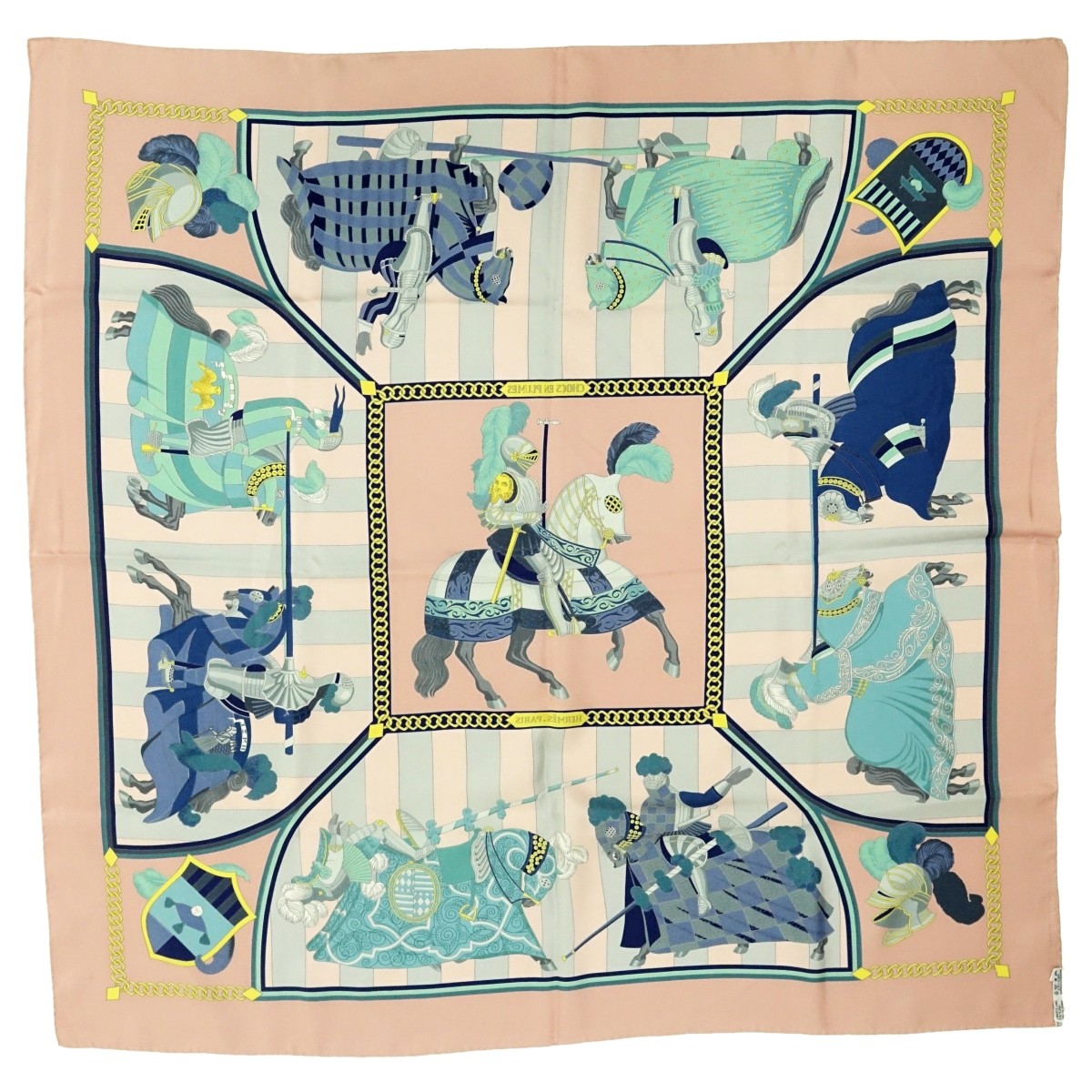 Hermes Chocs En Plumes Twill Silk Scarf