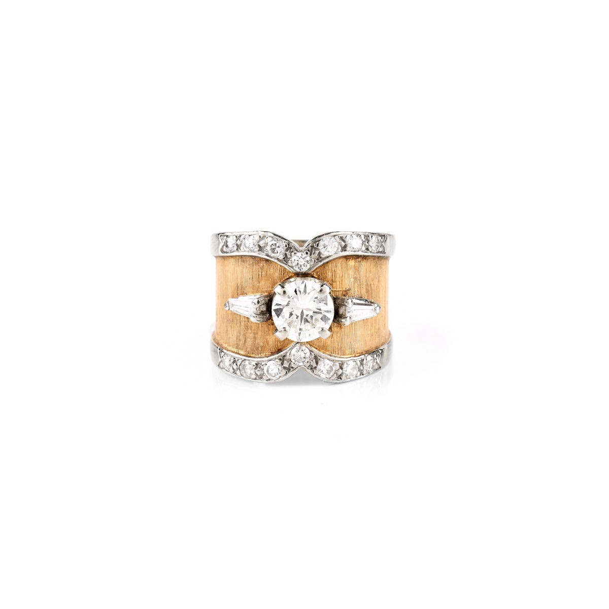 Diamond and 14K Gold Engagement Ring