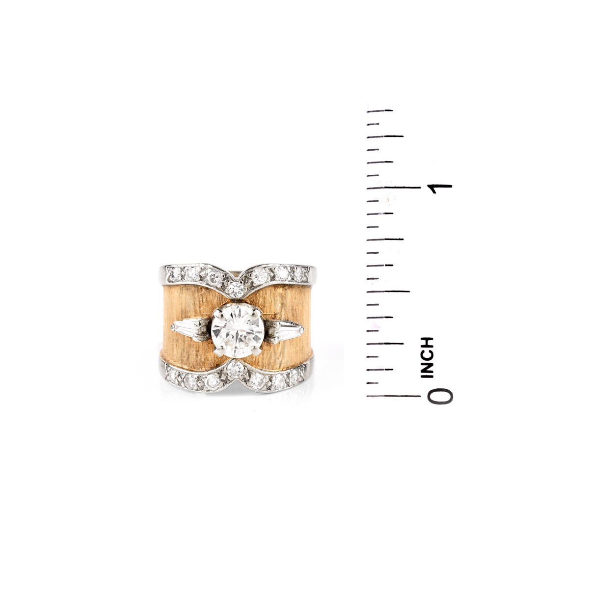 Diamond and 14K Gold Engagement Ring