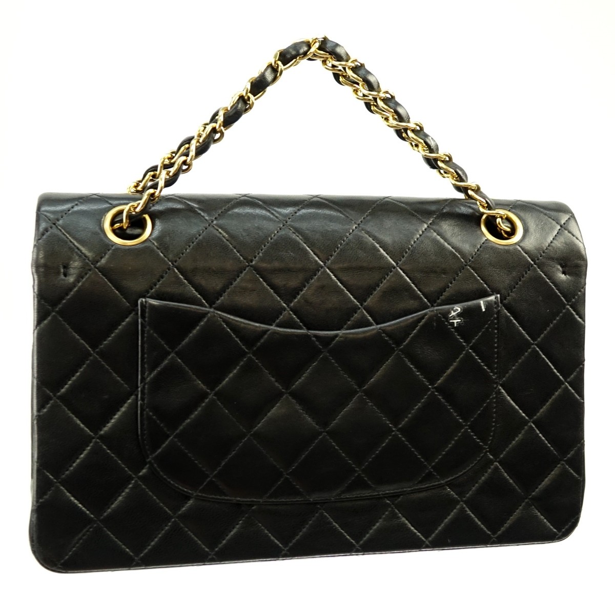 Chanel Black Quilted Leather Double Flap Bag 26