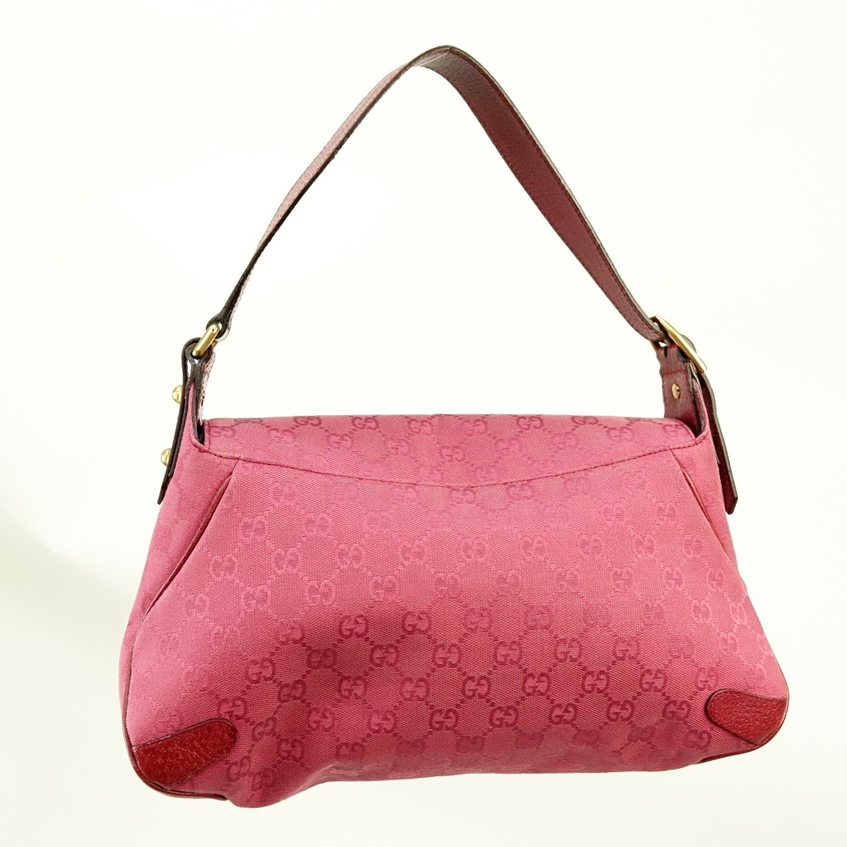 Gucci Magenta Signature Horse Bit Saddle Bag
