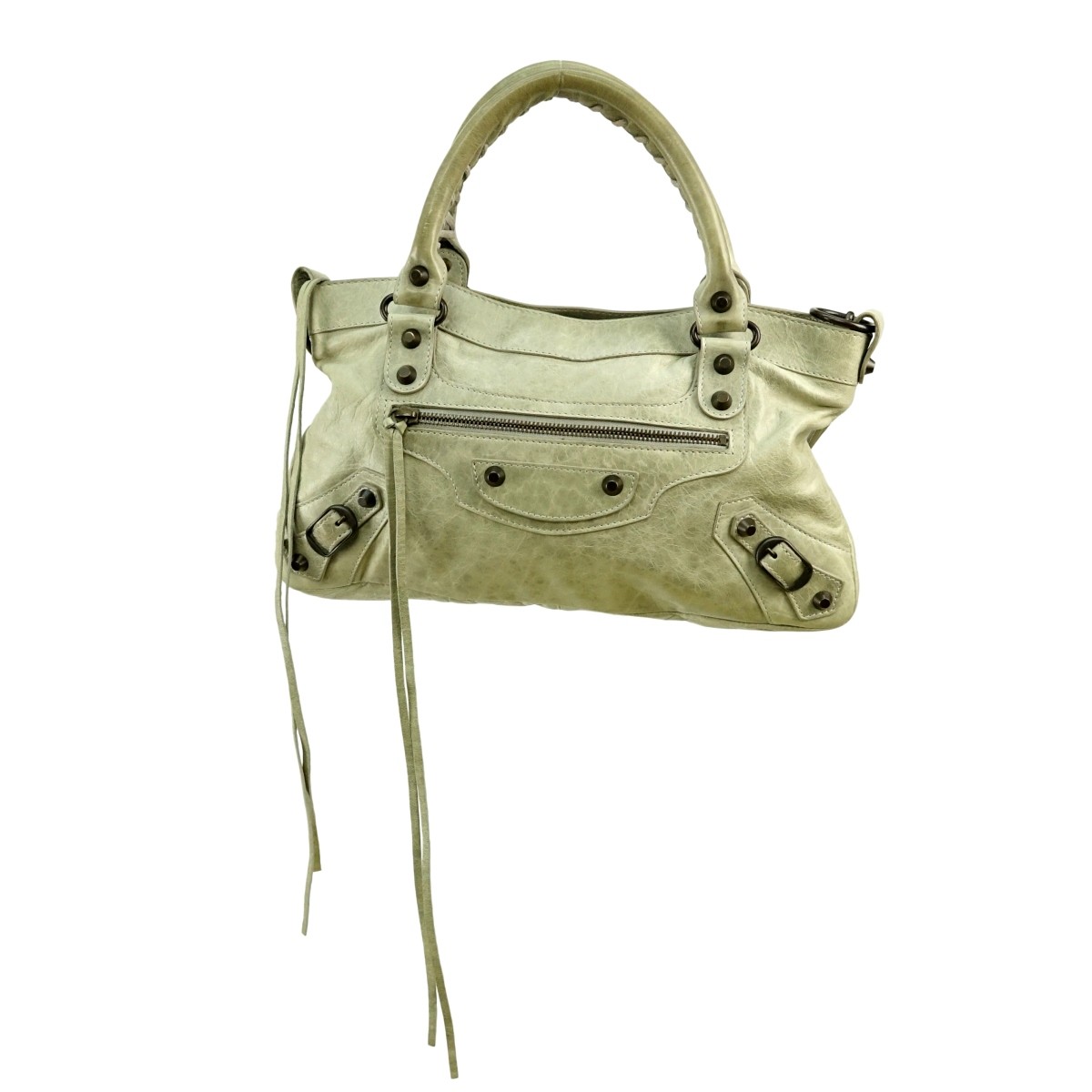 Balenciaga Green Leather Arena First Time Bag