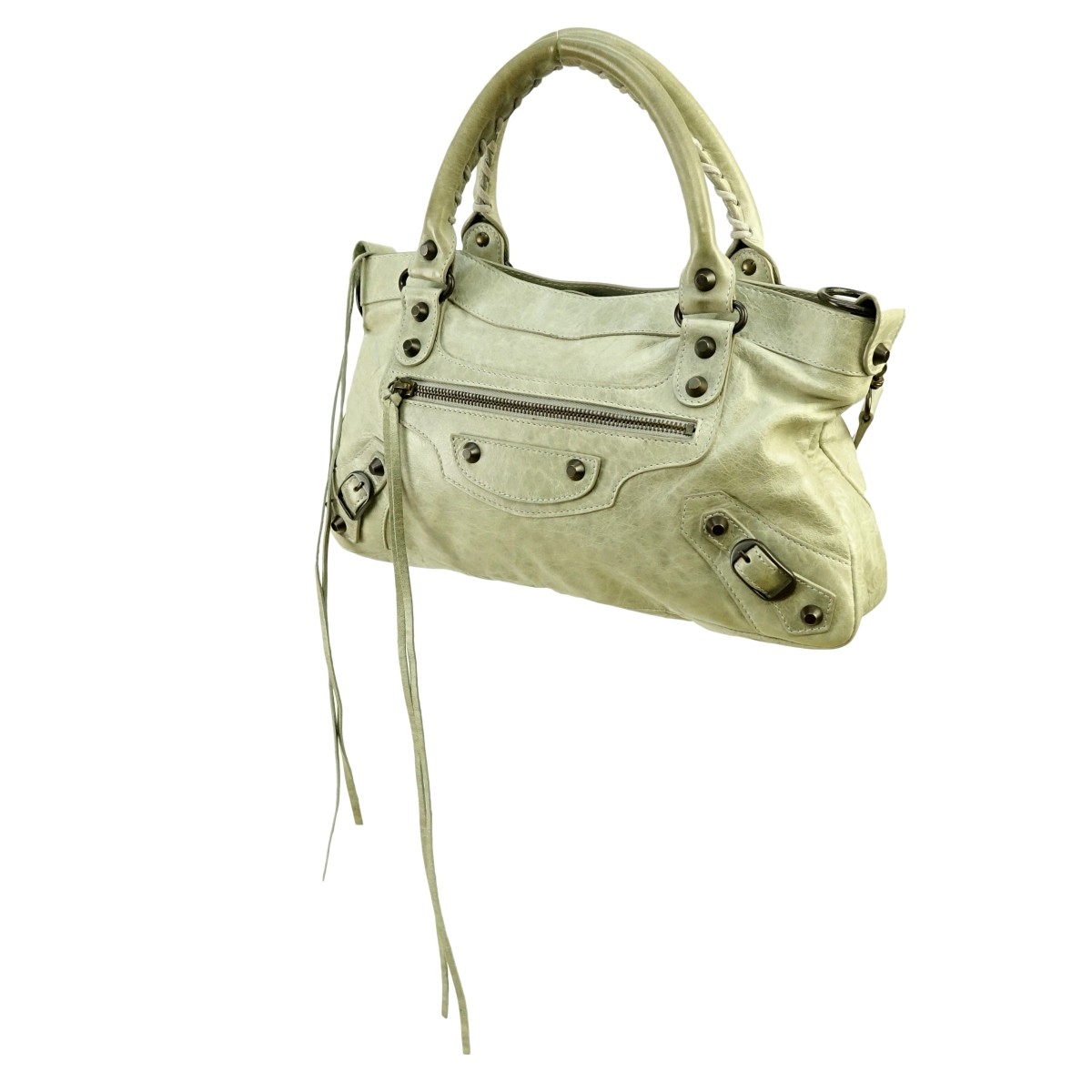 Balenciaga Green Leather Arena First Time Bag