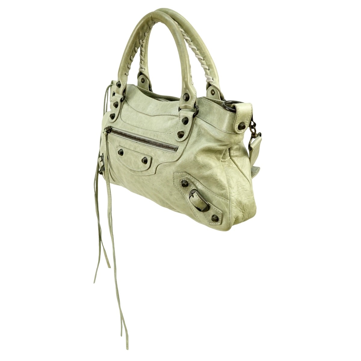 Balenciaga Green Leather Arena First Time Bag