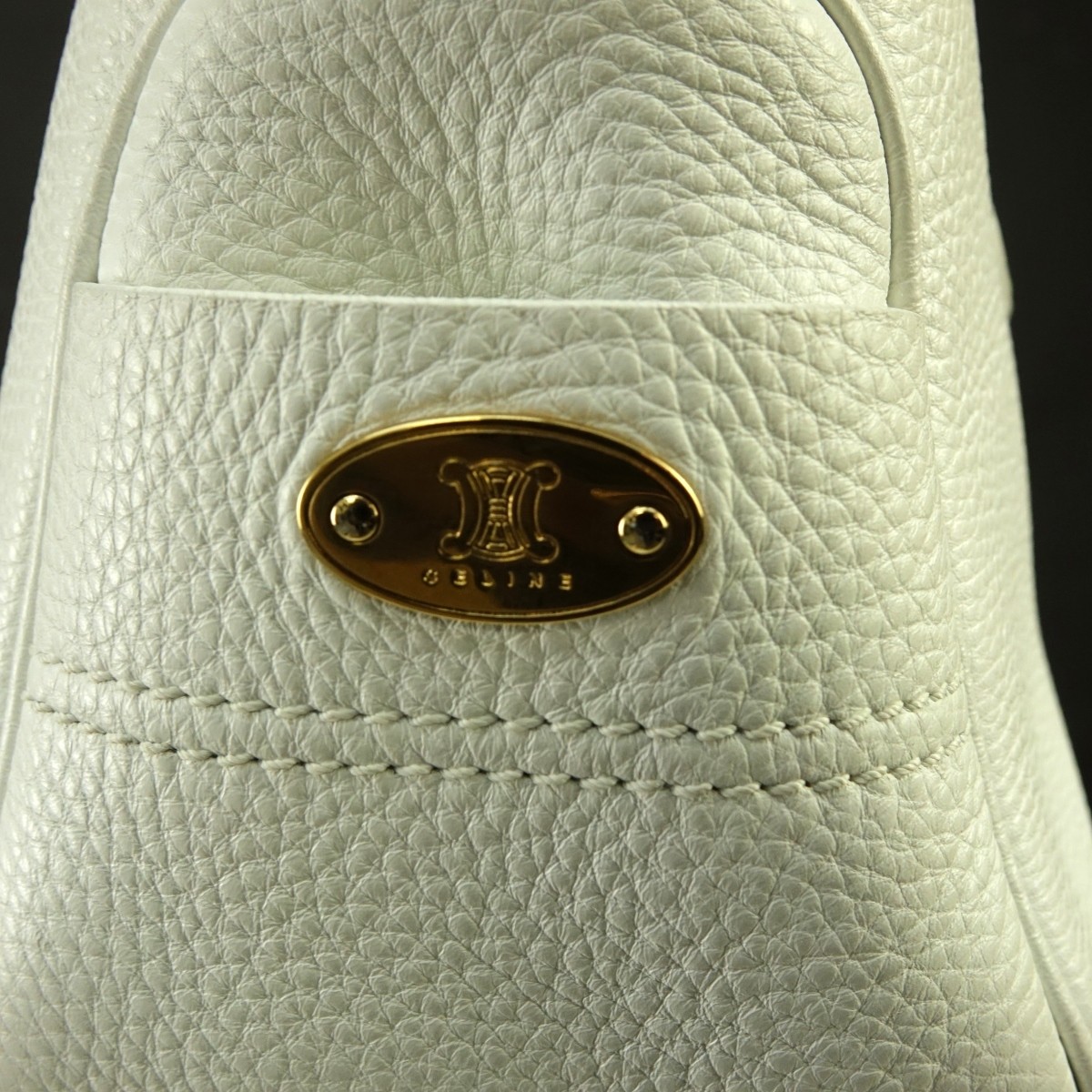 Celine White Leather Boogie Bag
