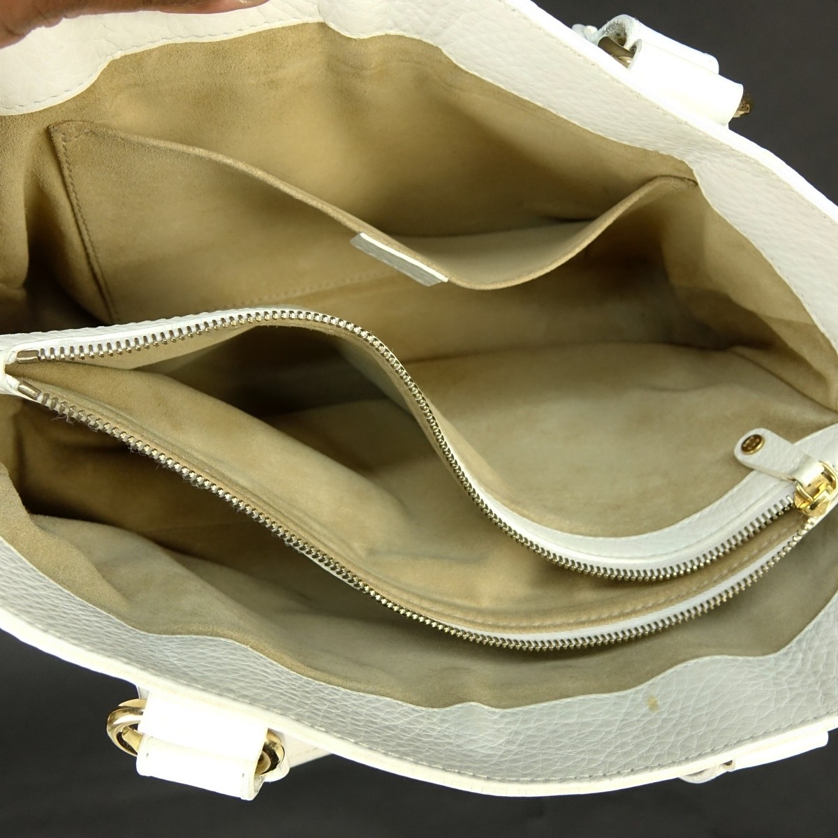 Celine White Leather Boogie Bag