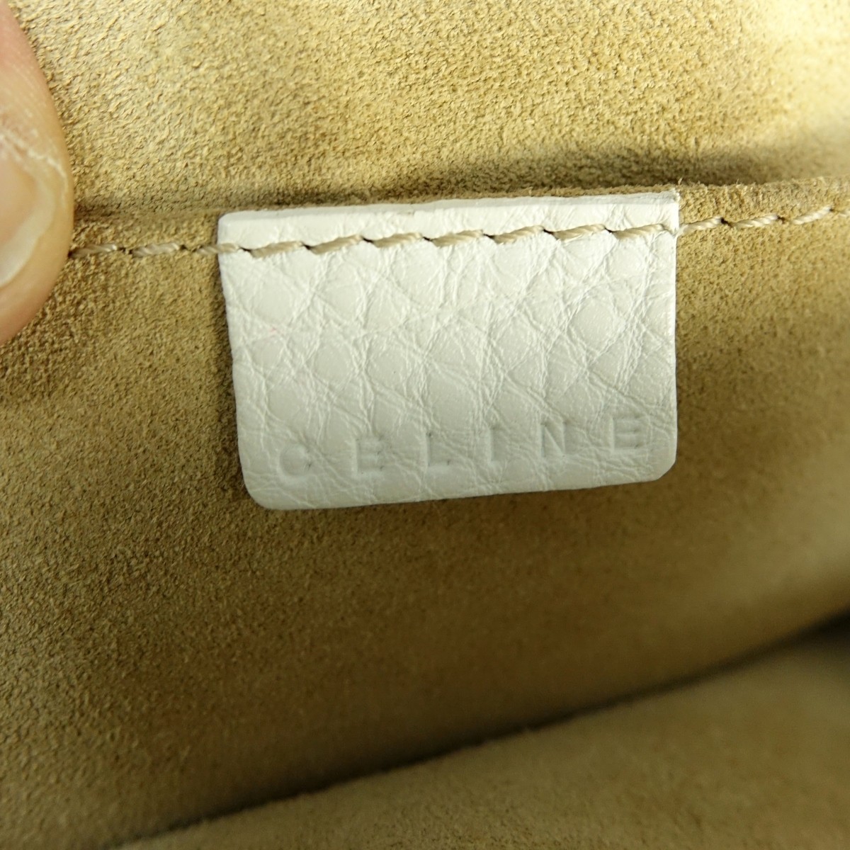 Celine White Leather Boogie Bag