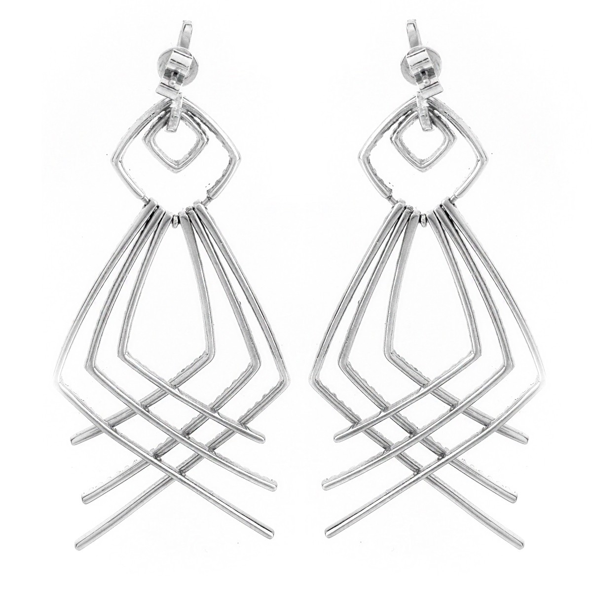 Diamond and 18K Gold Earrings