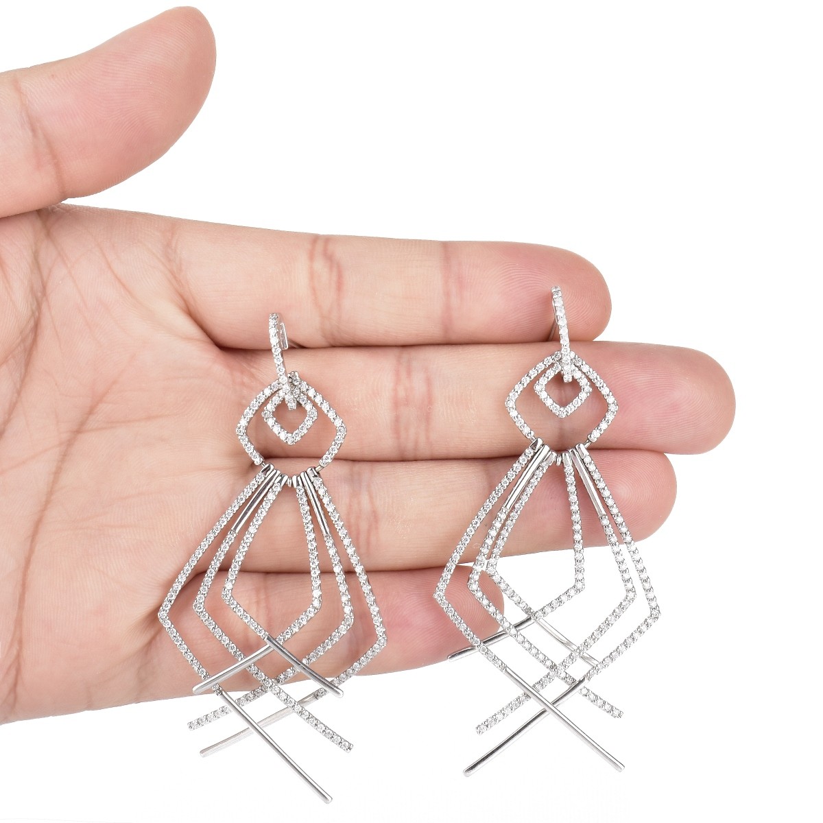 Diamond and 18K Gold Earrings