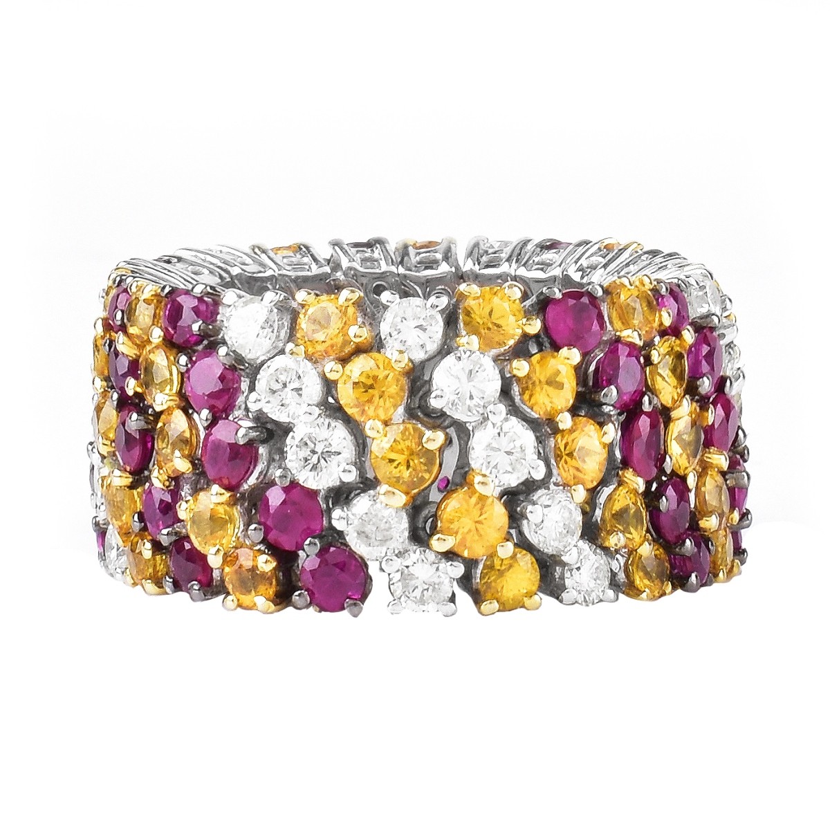 Diamond, Ruby and 18K Gold Ring