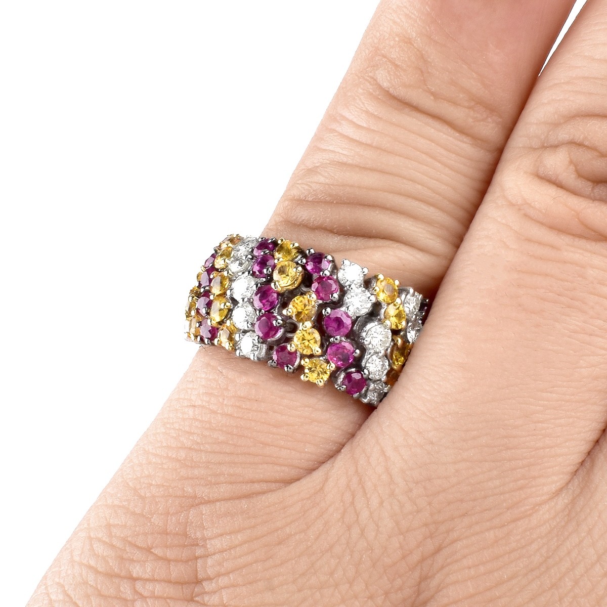 Diamond, Ruby and 18K Gold Ring
