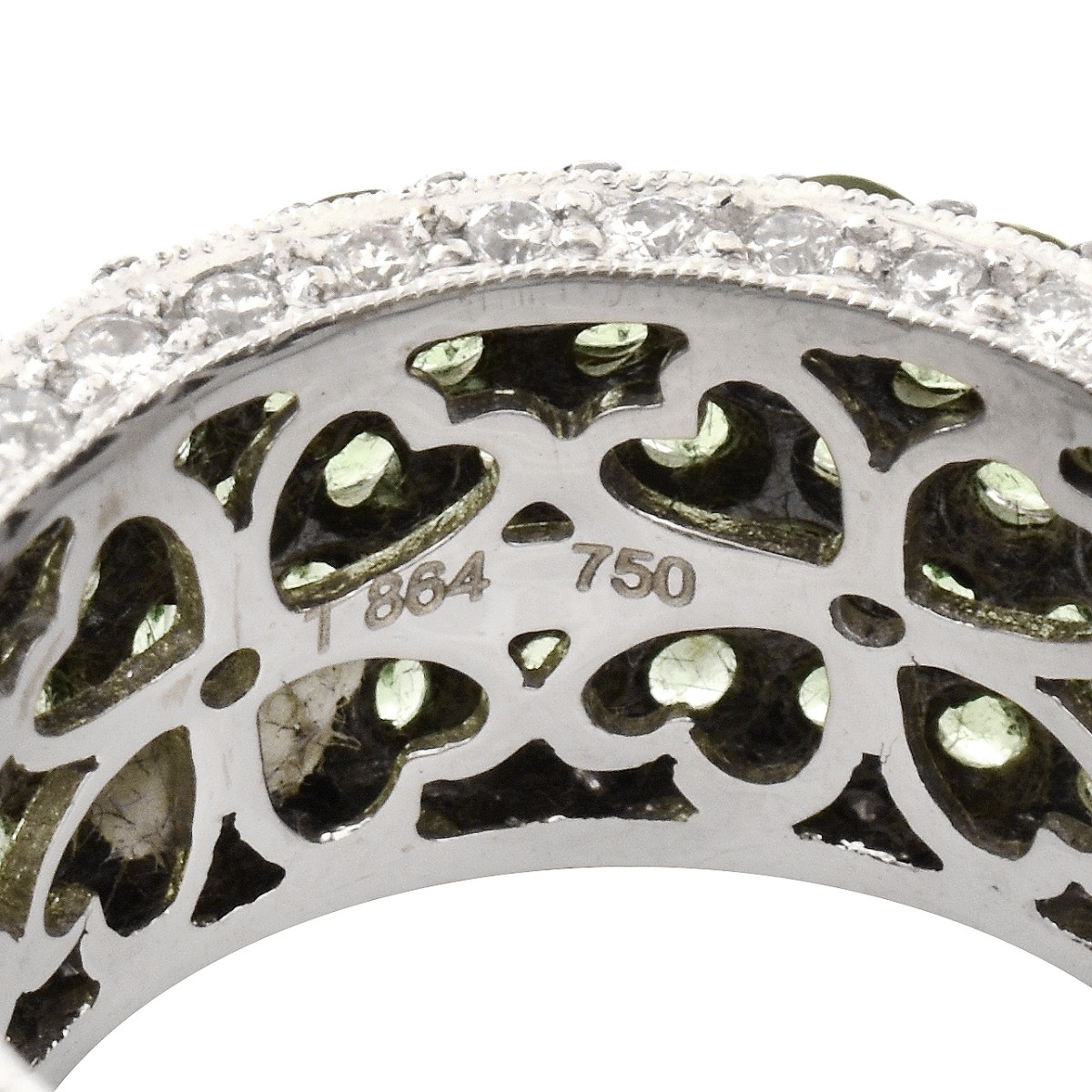 Diamond, Garnet and 18K Gold Ring