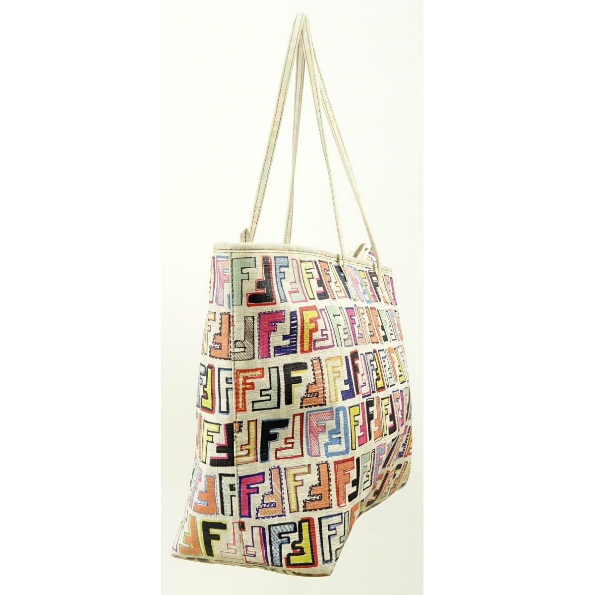 Fendi Milti-color Coated Canvas Logo Tote