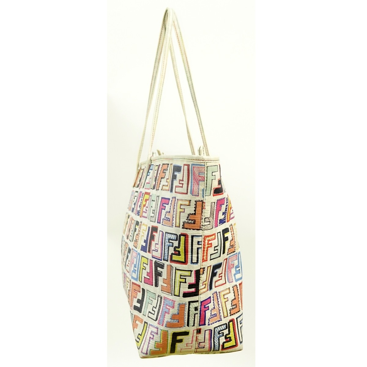 Fendi Milti-color Coated Canvas Logo Tote