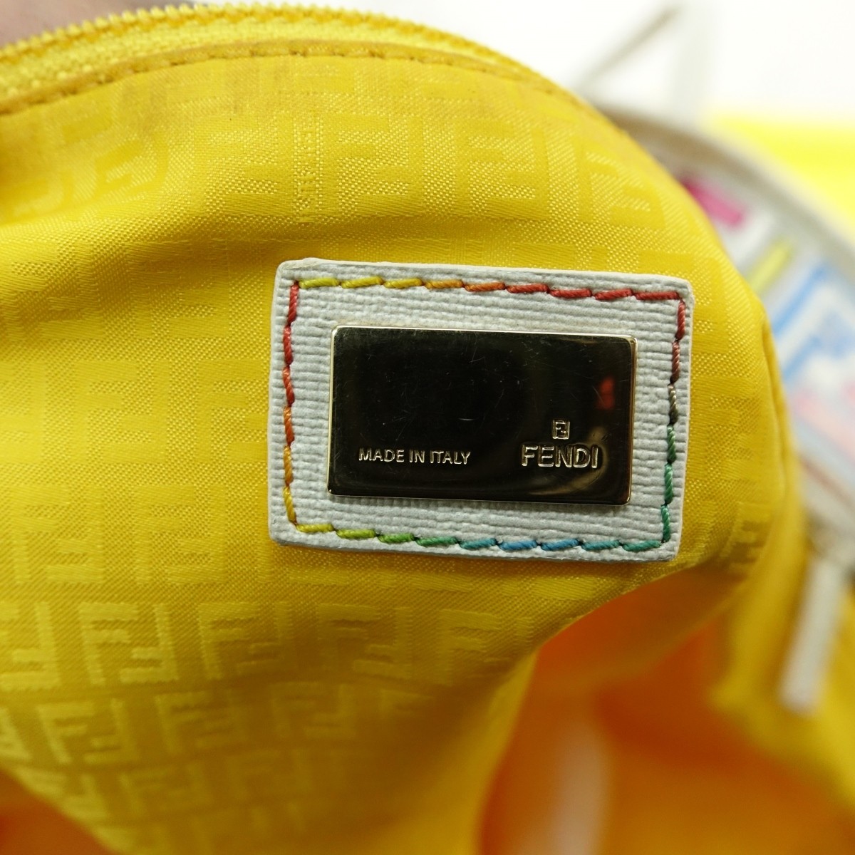 Fendi Milti-color Coated Canvas Logo Tote