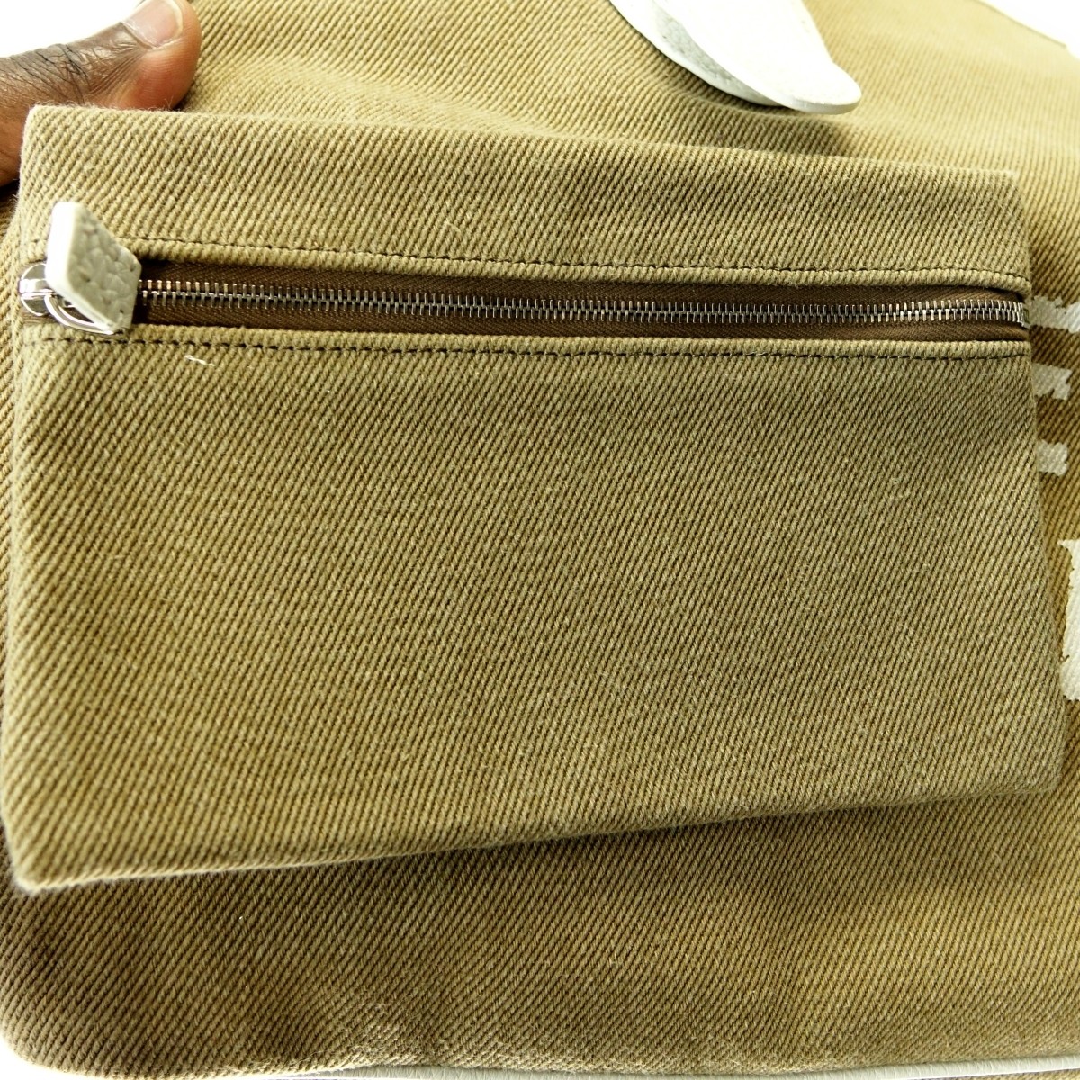 Fendi Light Brown/White Selleria Canvas Tote