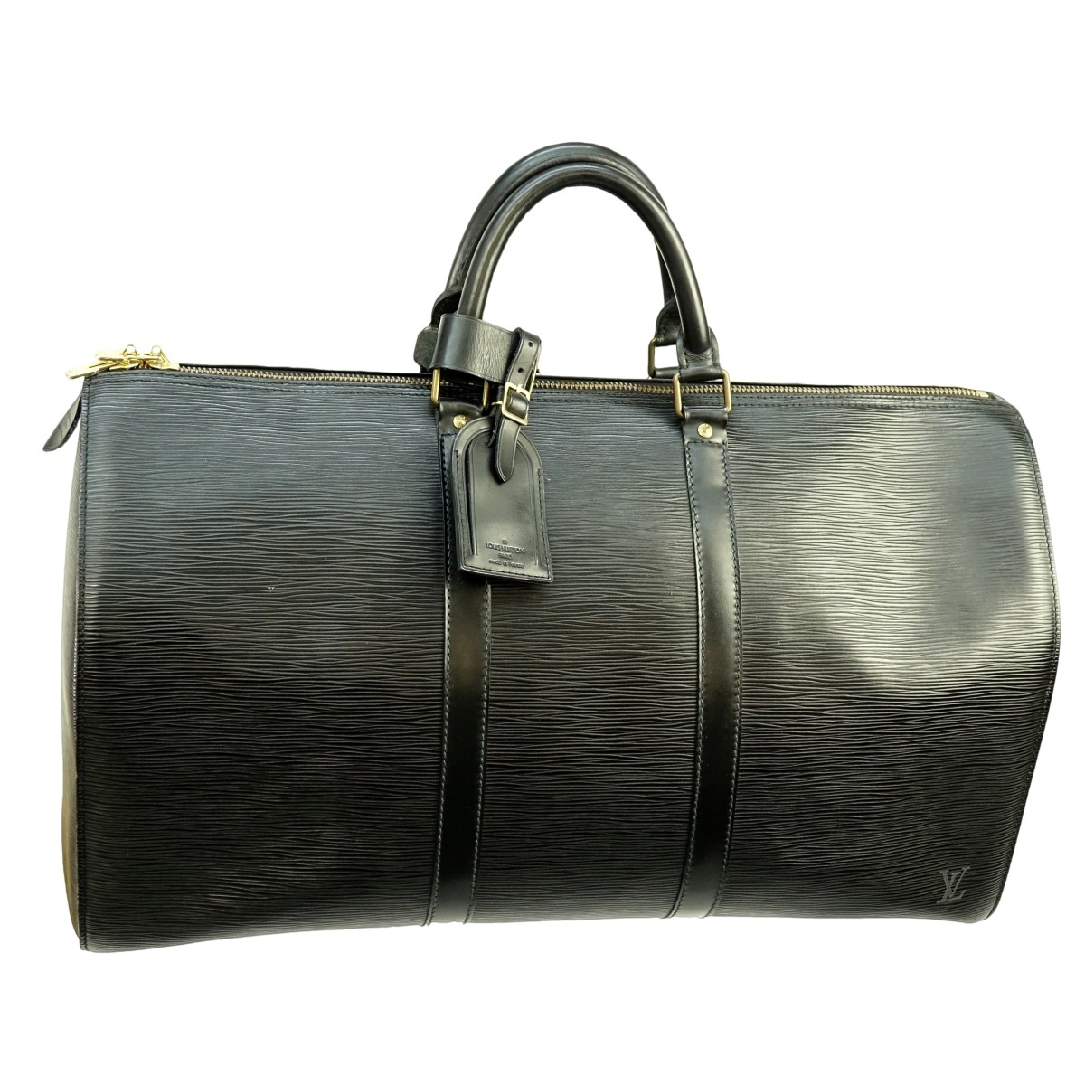 Louis Vuitton Black Epi Leather Keepall 50